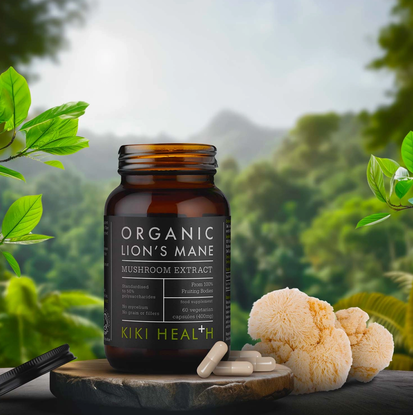 Organic Lion's Mane Extract Mushroom - 60 Vegicaps